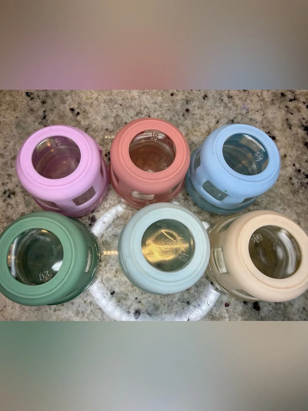 Ello 12pc (Set of 6) Glass Condiment Food Storage Containers Gradient